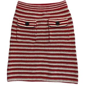 Self-Portrait patterned knit skirt